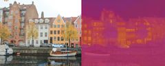 Her illustreret på Christianshavn, hvordan varmeudslippet er størst ved vinduespartier. Foto: PR.