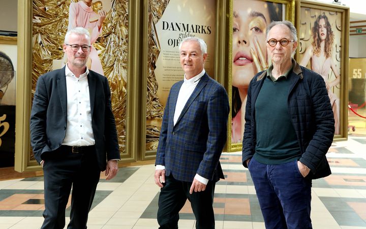 Direktør for Nationalmuseet Rane Willerslev (tv), direktør for Rødovre Centrum Jesper Andreasen (i midten) og direktør for ARKEN Christian Gether (th). Fotocredit: Thomas Skyum