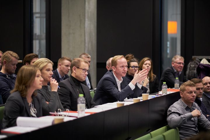 Dommerpanel og publikum ved sidste års Pitch Day