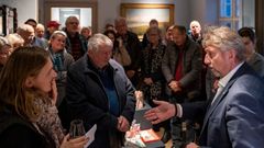 Museumsinspektør Stefanie Høy Brink og borgmester John Schmidt Andersen var blandt talerne, da den nye mini-udstilling 'Forbundet' åbnede på Frederikssund Museum, Færgegården. Foto: Daniel Tarkan Nacak Rasmussen