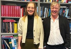 Charlotte Cator og Poul Fritz Kjær arbejder på samme institut – Institut for Business Humaniora og Jura. Foto: CBS