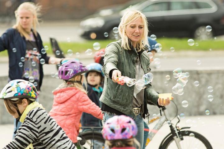 Vi Kan Cykle!-kampagnen har som årets nyhed helt særlige cykellege til de børn, der snart skal begynde i skole. Tilmelding til kampagnen via Cyklistforbundet.dk/vikancykle. Foto: Mikkel Østergaard.