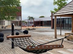 Ganløse Skoles nye udearealer med plads til leg, sport og stilletid, indviet 5. oktober 2022. Foto: Egedal Kommune.