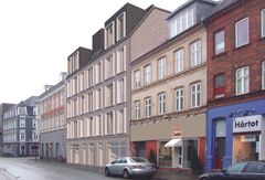 Rendering af det nye byggeri: På Jægersgårdsgade i centrum af Aarhus bygges der ca. 180 m2 erhverv og 734 m2 lejebolig.