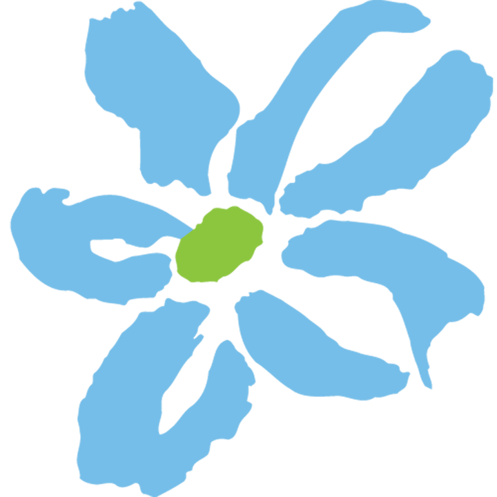 Den blå blomst, som indgår i Topdanmarks logo (se den anden vedhæftede fil).