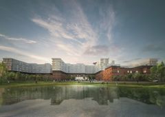 Det færdige Sjællands Universitetshospital, som det vil se ud i 2025.