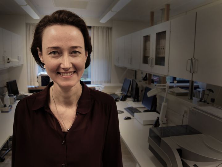 Ph.d, læge Stine Dam-Henriksen er en af forskerne bag den nye metode til diagnosticering af kræft i bugspytkirtlen. (Foto: Jakob Brodersen)