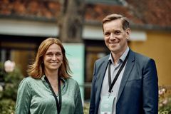 Direktør for forretningsudvikling i EWII Koncernen, Mette Daugård og administrerende direktør I EWII Koncernen, Lars Bonderup Bjørn, til "Selection Days" i Urbantech-programmet. Foto: Urbantech