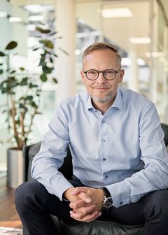 Adm. direktør for Sparekassen Kronjylland Klaus Skjødt kan præsentere et resultat før skat på 257 millioner kroner.