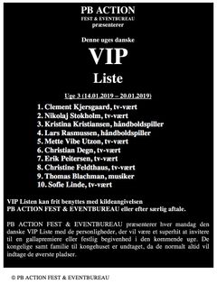 Ugens VIP Liste