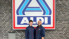 Foto fra venstre: Elev Henriette Andreasen og butikschef Mohammad Al Asadi