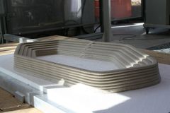 3D printet betonelement: Foto: Teknologisk Institut.