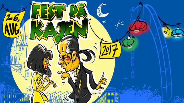 Fest På Kajen 2017 års-plakat v. Black Strokes