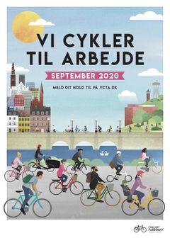 Vi Cykler Til Arbejde 2020-kampagneplakat