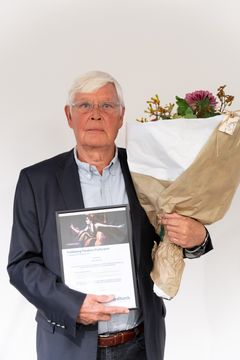 Jørgen Hvidtfelt har været formand for Næstved Teater i over 40 år. Søndag modtog han Kulturpisen.