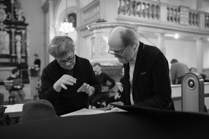 Paul Hillier og Arvo Pärt (c.Nikolai Østergaard)