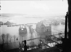 En af de større oversvømmelser i Aabenraa var nytårsnat i 1904/1905. Foto: Museum Sønderjylland