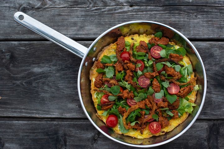 Nanna Buch Pedersens vinderet bestod af spansk tortilla med tomatpesto, friterede løg og grønt.