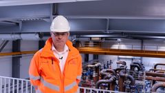 Projektchef Kenneth Jørgensen i den nye fordelercentral, der skal sikre grøn fjernvarme til DIN Forsynings kunder i Esbjerg og Varde