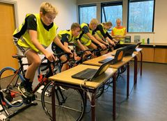 Kløvermarkskolen i Haderslev har fire e-cykler, som eleverne bruger på skift, når de kører VM-ruten.