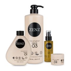 ZENZ har netop lanceret en nye produktlinje, ZENZ Version 2.0, hvor emballagen er lavet af genanvendt plastik, og kunderne har mulighed for at få genopfyldt produkterne i salonerne. Foto: PR.