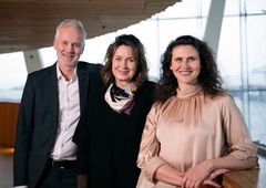 Operaledelsen: Administrerende direktør Geir Bergkastet er fornøyd med å ha ansatt Randi Stene som ny operasjef, og at Ingrid Lorentzen fortsetter som ballettsjef. Foto: Erik Berg