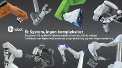 OnRobots nye satsning, One-System Solution, med et samlet mekanisk og elektrisk interface mellem enhver OnRobot EoAT og hele spektret af cobots og lette industrirobotter.