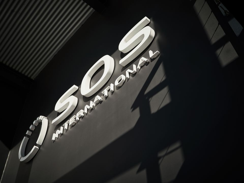 SOS International Logo and shadows