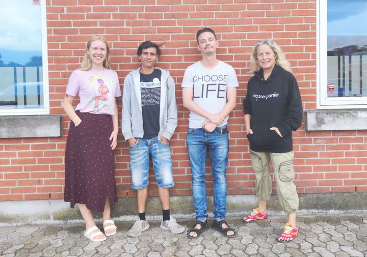 Den nye bestyrelse for Veganerpartiet Københavns Omegns Storkreds. Fra venstre: Frida Freiesleben, Adam Samy, Jonas Krarup og Pop Kleberg. Foto: Veganerpartiet.
