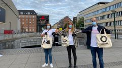 Krügers medarbejdere på Forum Station - på behørig afstand