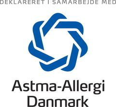 Astma-Allergi Danmarks mærke Den Blå Krans.