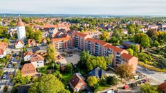 Dampmøllen i Ringsted er blandt de byggerier, som Dansk Boligbyg afleverede i seneste regnskabsår – 69 nyopførte almene boliger. Billede kan frit benyttes ved omtale af Dansk Boligbyg.