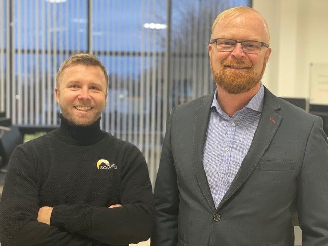 Solartags stifter Thomas Pedersen og adm. direktør Jens Romundstad