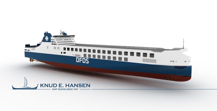 Model af DFDS' nye fragtfærge