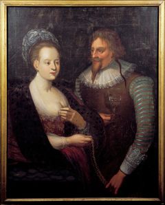 Maleri angiveligt af Christian 4. og Kirsten Munk.. 1630'erne. Maler ukendt.