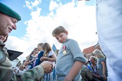 Uddeling af børnemedaljer ifm. National Flagdag 2016.