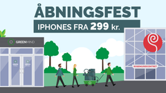 Søndag den 1. marts åbner den bæredygtige elektronikkæde GreenMind en ny afdeling i Rosengårdscentret i Odense. Det fejres blandt andet med åbningstilbud på brugte iPhones, gratis kaffe og fynsk brunsviger. Foto: PR.
