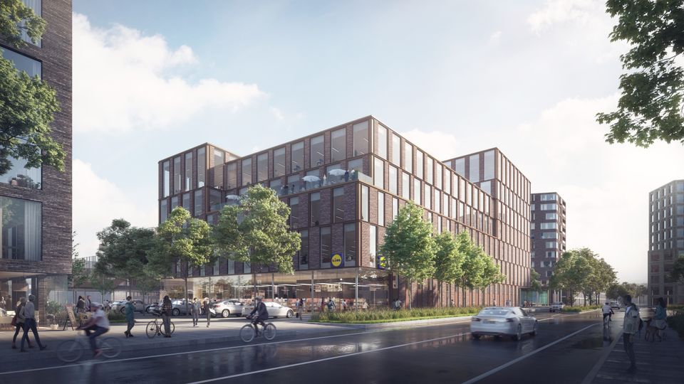 Kontorbygningen af det nye hovedkontor i Aarhus 
