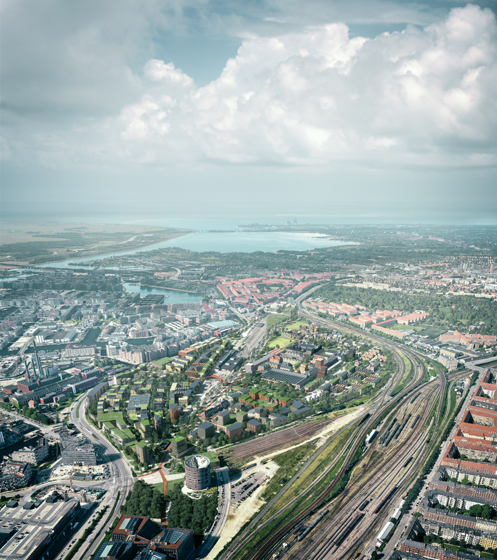 Jernbanebyen er den sidste store brik i byudviklingen i det sydlige og centrale København (illustration: Cobe)