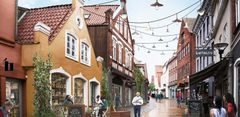 Et udkast til, hvordan Ramsherred kunne se ud, når gademanualen bliver sat i spil. Illustration: Urban Power