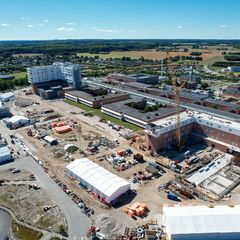 Det færdige universitetshospital i Køge bliver omkring
185.000 kvadratmeter.
Foto: Region Sjælland