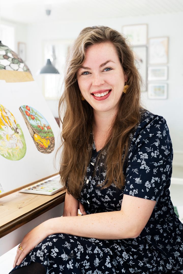 Elvira Fragola håndtegner selv illustrationerne til sine bøger. Alt er lavet i hånden. Foto: ©Henrik Weis Sørensen
