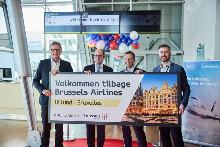 I dag åbnede den direkte forbindelse til Bruxelles med Brussels Airlines fra Billund Lufthavn.