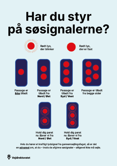 Plakaten er gratis og kan både printes i en A3 og A4-udgave. Illustration: Vejdirektoratet