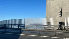 Den nye  vindafskærmning er klar på Storebæltsbroen