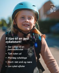 For at hjælpe forældre med at støtte op om deres børns lyst til at cykle har Vejdirektoratet udarbejdet fem gode råd til mere cykling for børn. Foto: Vejdirektoratet.