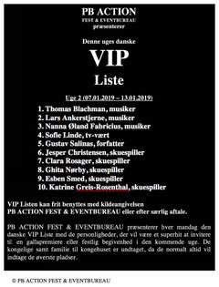 Ugens VIP Liste uge 2