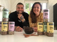 Først mødte de en stærk partner, så indgik de en aftale med Salling Group og siden har parret introduceret tre forskellige toppings, med udgangspunkt i frøet i virksomheden, quinoa. Foto: PR.