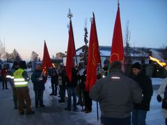 Demonstration ud for virksomhedsejers hjem