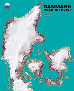 Foto af Danmark pakket ind i is